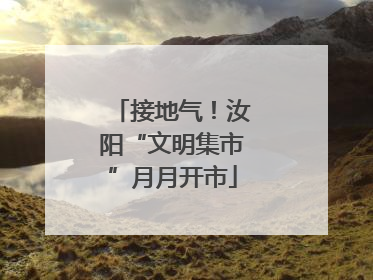 接地气！汝阳“文明集市”月月开市