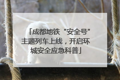 成都地铁“安全号”主题列车上线，开启环城安全应急科普