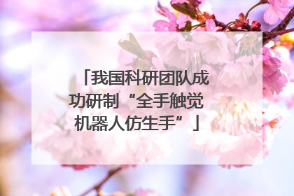 我国科研团队成功研制“全手触觉机器人仿生手”