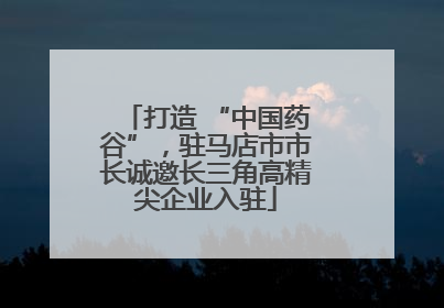 打造 “中国药谷”，驻马店市市长诚邀长三角高精尖企业入驻