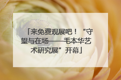 来免费观展吧！“守望与在场——毛本华艺术研究展”开幕