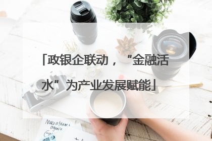 政银企联动，“金融活水”为产业发展赋能