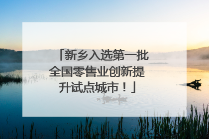 新乡入选第一批全国零售业创新提升试点城市！