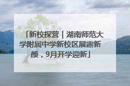 新校探营｜湖南师范大学附属中学新校区展露新颜，9月开学迎新