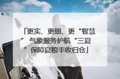 更实、更细、更“智慧” 气象服务护航“三夏”保障夏粮丰收归仓