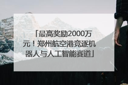 最高奖励2000万元！郑州航空港竞逐机器人与人工智能赛道