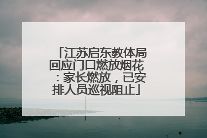 江苏启东教体局回应门口燃放烟花：家长燃放，已安排人员巡视阻止