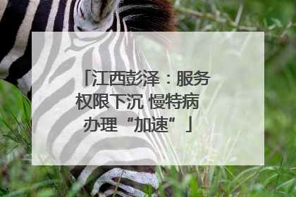 江西彭泽：服务权限下沉 慢特病办理“加速”