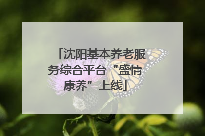 沈阳基本养老服务综合平台“盛情康养”上线