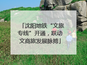 沈阳地铁“文旅专线”开通，跃动文商旅发展脉搏