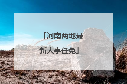 河南两地最新人事任免