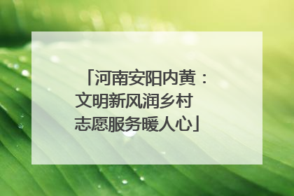 河南安阳内黄：文明新风润乡村 志愿服务暖人心