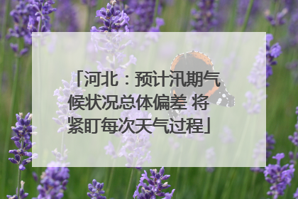 河北：预计汛期气候状况总体偏差 将紧盯每次天气过程