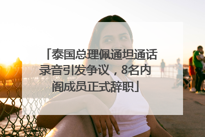 泰国总理佩通坦通话录音引发争议，8名内阁成员正式辞职