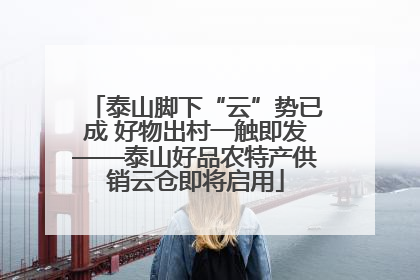 泰山脚下“云”势已成 好物出村一触即发——泰山好品农特产供销云仓即将启用