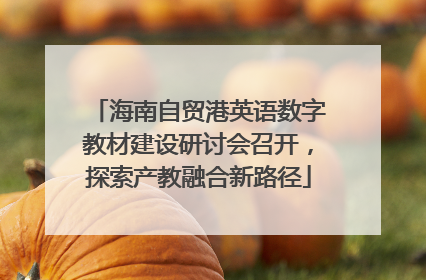 海南自贸港英语数字教材建设研讨会召开，探索产教融合新路径