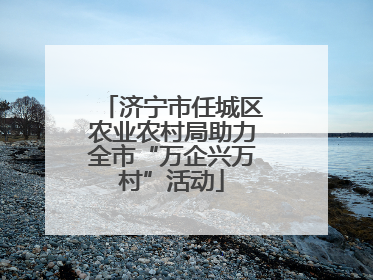 济宁市任城区农业农村局助力全市“万企兴万村”活动