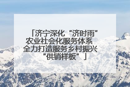 济宁深化“济时雨”农业社会化服务体系 全力打造服务乡村振兴“供销样板”