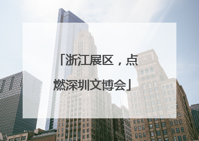 浙江展区，点燃深圳文博会