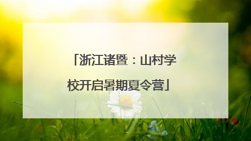 浙江诸暨：山村学校开启暑期夏令营