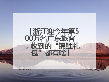 浙江迎今年第500万名广东旅客，收到的“锦鲤礼包”都有啥