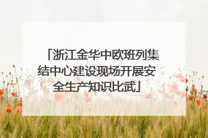 浙江金华中欧班列集结中心建设现场开展安全生产知识比武