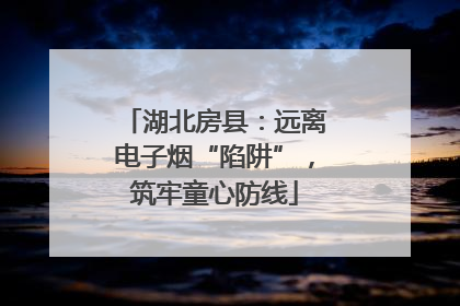 湖北房县：远离电子烟“陷阱”，筑牢童心防线