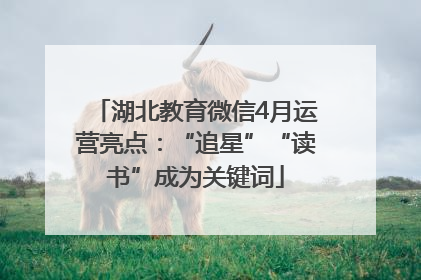湖北教育微信4月运营亮点：“追星”“读书”成为关键词