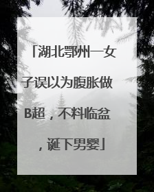 湖北鄂州一女子误以为腹胀做B超，不料临盆，诞下男婴