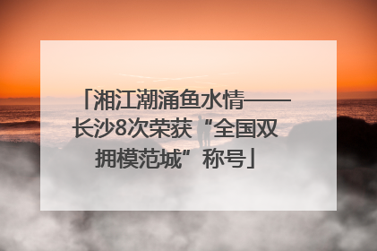 湘江潮涌鱼水情——长沙8次荣获“全国双拥模范城”称号