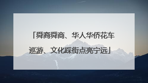 舜裔舜商、华人华侨花车巡游、文化踩街点亮宁远