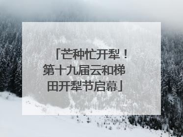 芒种忙开犁！第十九届云和梯田开犁节启幕