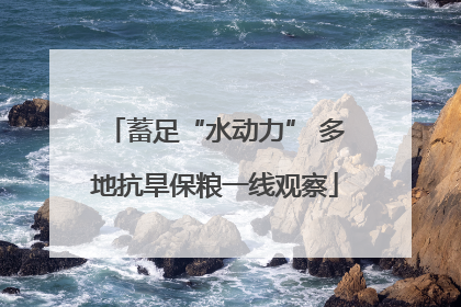 蓄足“水动力” 多地抗旱保粮一线观察