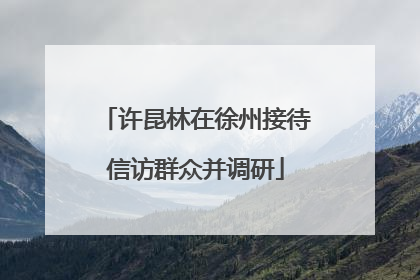 许昆林在徐州接待信访群众并调研