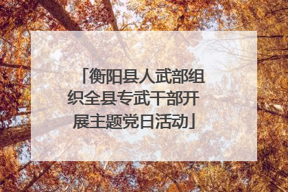衡阳县人武部组织全县专武干部开展主题党日活动
