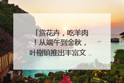 赏花卉，吃羊肉！从端午到金秋，叶榭镇推出丰富文旅活动邀您爽玩