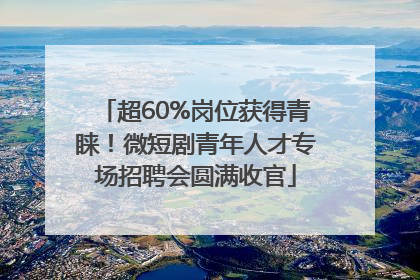 超60%岗位获得青睐！微短剧青年人才专场招聘会圆满收官