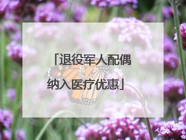 退役军人配偶纳入医疗优惠