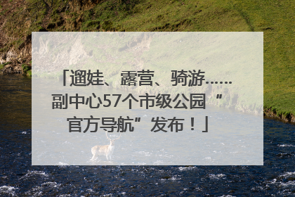 遛娃、露营、骑游……副中心57个市级公园“官方导航”发布！