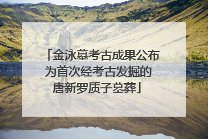 金泳墓考古成果公布 为首次经考古发掘的唐新罗质子墓葬