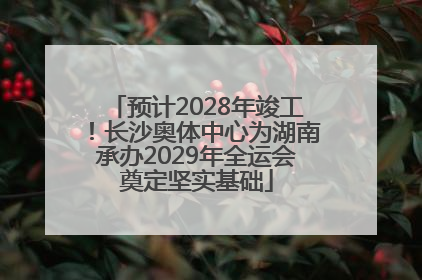 预计2028年竣工！长沙奥体中心为湖南承办2029年全运会奠定坚实基础