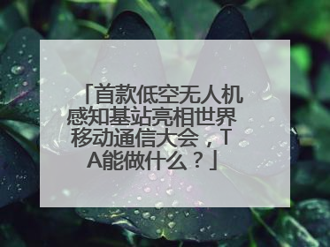 首款低空无人机感知基站亮相世界移动通信大会，TA能做什么？