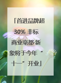 首进品牌超30% 非标商业亳都·新象将于今年“十一”开业