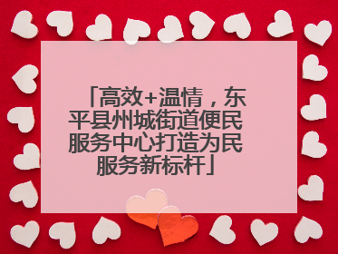 高效+温情，东平县州城街道便民服务中心打造为民服务新标杆
