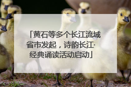 黄石等多个长江流域省市发起，诗韵长江·经典诵读活动启动