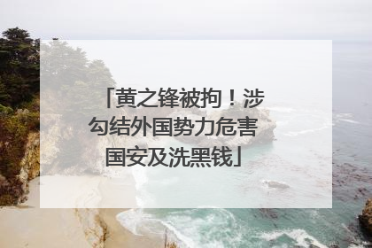 黄之锋被拘！涉勾结外国势力危害国安及洗黑钱