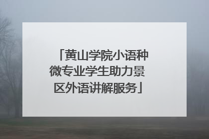 黄山学院小语种微专业学生助力景区外语讲解服务