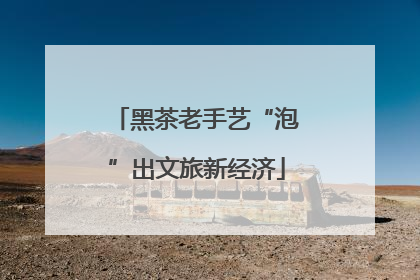 黑茶老手艺“泡”出文旅新经济