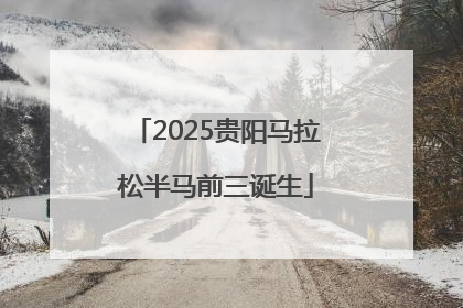 2025贵阳马拉松半马前三诞生
