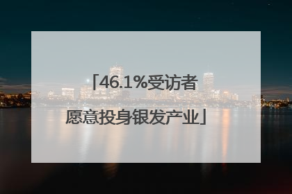 46.1%受访者愿意投身银发产业
